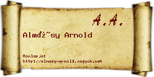 Almásy Arnold névjegykártya